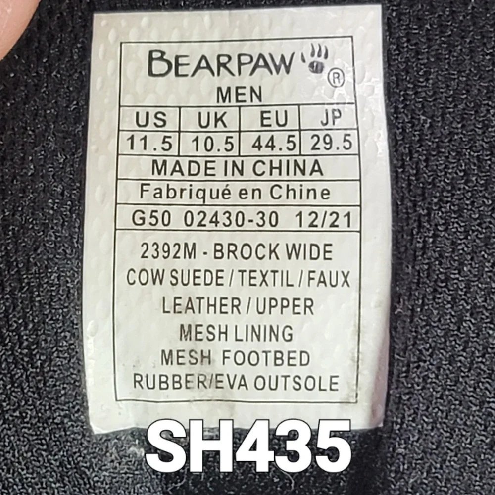 Bearpaw Brock Wide Mens Waterproof Hiking Boots Grey Black 11.5 Gorpcore Utility